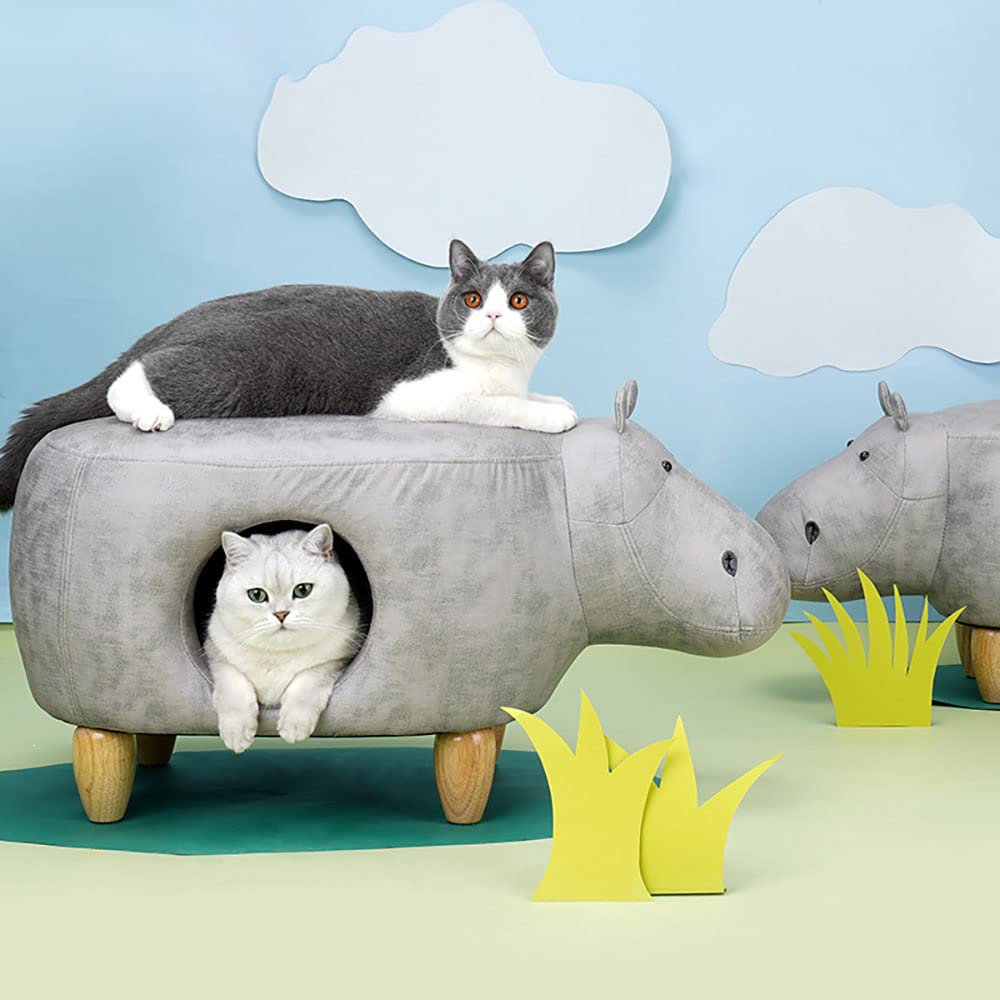デザイナーズチェア キャットハウス アニマル型 カバ Amazon